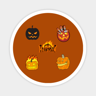 Scary Pumpkins Stickers pack Magnet